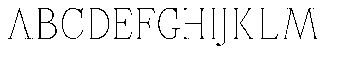 Castlon Thin Contrast Font UPPERCASE