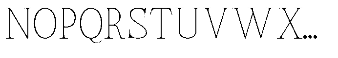 Castlon Thin Contrast Font UPPERCASE