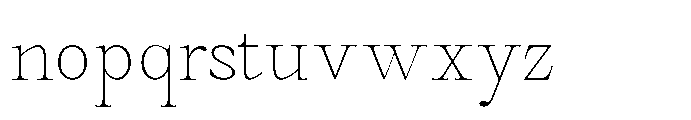 Castlon Thin Contrast Font LOWERCASE