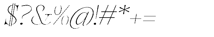 Castlon Thin Expanded Slanted Font OTHER CHARS