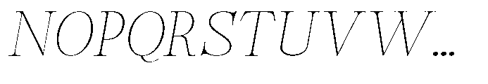 Castlon Thin Expanded Slanted Font UPPERCASE
