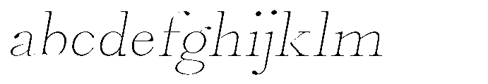 Castlon Thin Expanded Slanted FONT