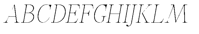 Castlon Thin Slanted Font UPPERCASE