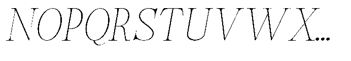 Castlon Thin Slanted Font UPPERCASE