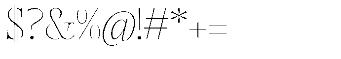 Castlon Thin Font OTHER CHARS
