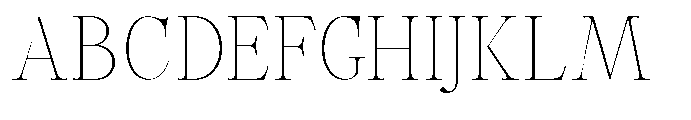 Castlon Thin Font UPPERCASE