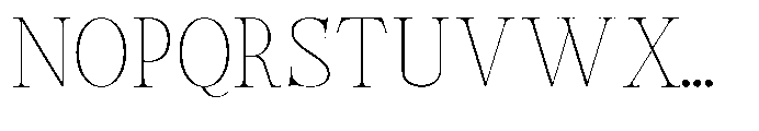 Castlon Thin Font UPPERCASE