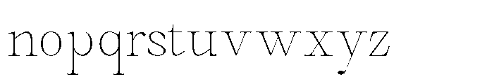 Castlon Thin Font LOWERCASE