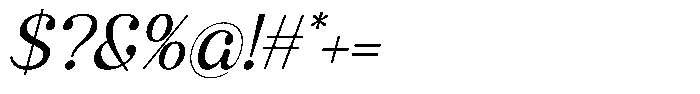 Castyla Italic Font OTHER CHARS