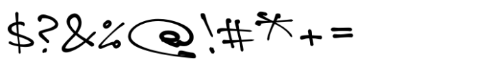 Casually Handwritten Font OTHER CHARS