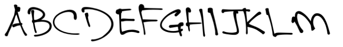 Casually Handwritten Font UPPERCASE