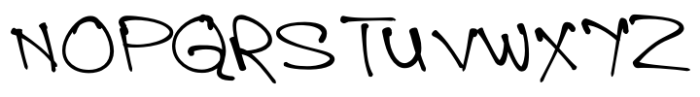 Casually Handwritten Font UPPERCASE