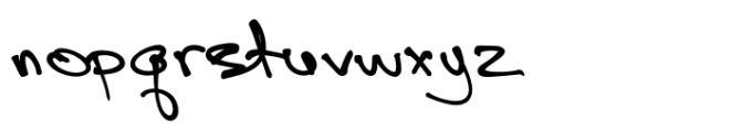 Casually Handwritten Font LOWERCASE