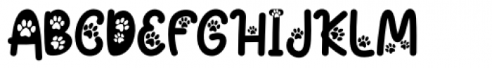 Cat Paw Regular Font UPPERCASE