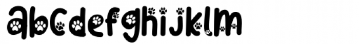 Cat Paw Regular Font LOWERCASE