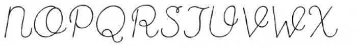 Catalina Script Light Italic Font UPPERCASE