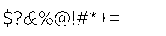 Catalize Extra Light Font OTHER CHARS