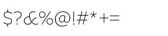 Catalize Thin Font OTHER CHARS
