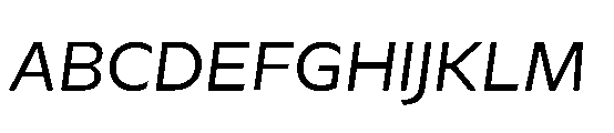 Catalize Variable Italic Font UPPERCASE