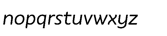 Catalize Variable Italic Font LOWERCASE