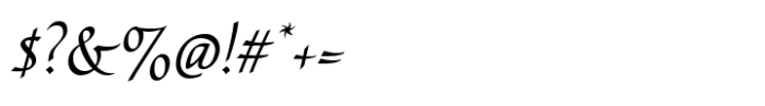 Caterina Italic Light Font OTHER CHARS