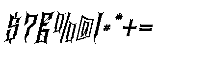Cathedrave Italic Font OTHER CHARS