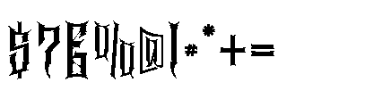 Cathedrave Regular Font OTHER CHARS
