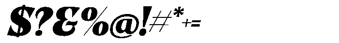 Catiler Black Italic Font OTHER CHARS