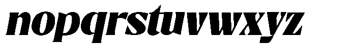 Catiler Black Italic Font LOWERCASE