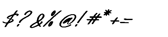 Cattalone Italic Font OTHER CHARS