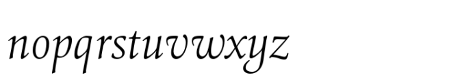 Cattigan Extralight Italic Font LOWERCASE