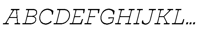 Cattivo Extra Light Italic Font UPPERCASE