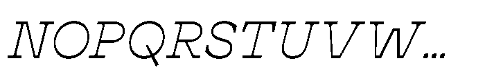 Cattivo Extra Light Italic Font UPPERCASE
