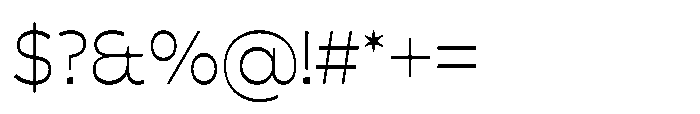 Cattivo Extra Light Font OTHER CHARS