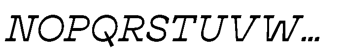 Cattivo Light Italic Font UPPERCASE