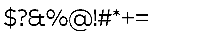 Cattivo Light Font OTHER CHARS
