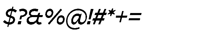 Cattivo Medium Italic Font OTHER CHARS