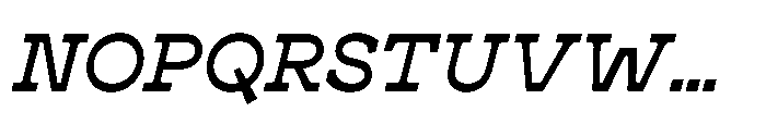 Cattivo Medium Italic Font UPPERCASE