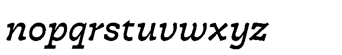 Cattivo Medium Italic Font LOWERCASE