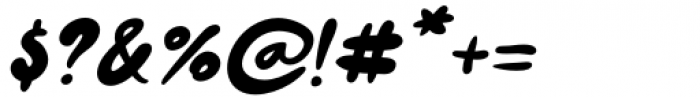 Cattyfox Regular Italic Font OTHER CHARS