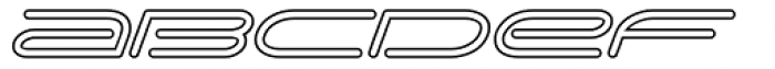 Cavalero Outline AOE Italic Font LOWERCASE