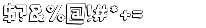 Cave Age Cutout Shadow Font OTHER CHARS