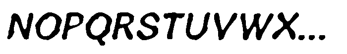 Cavella Blur Italic Font UPPERCASE