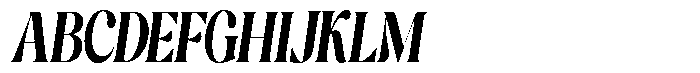 Cavellis Serif Cavellis Black Condensed Italic Font UPPERCASE