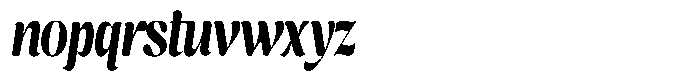 Cavellis Serif Cavellis Black Condensed Italic Font LOWERCASE