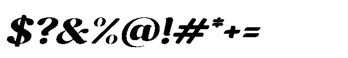 Cavellis Serif Cavellis Black Expanded Italic Font OTHER CHARS