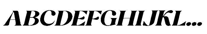 Cavellis Serif Cavellis Black Expanded Italic Font UPPERCASE