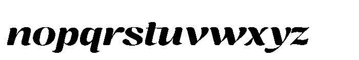 Cavellis Serif Cavellis Black Expanded Italic Font LOWERCASE