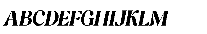 Cavellis Serif Cavellis Black Italic Font UPPERCASE