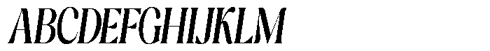Cavellis Serif Cavellis Bold Condensed Italic Font UPPERCASE
